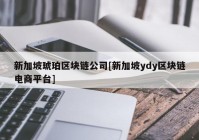 新加坡琥珀区块链公司[新加坡ydy区块链电商平台]